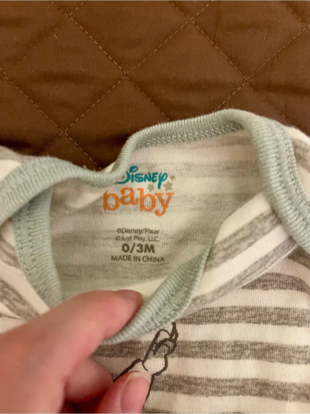 Disney Gray Striped Buzz Lightyear One-Piece